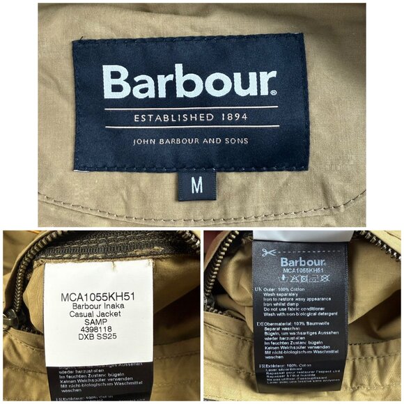 Barbour To Ki To Jacket Mens Medium M Brown Inaka Field Utility Military SAMPLE - Picture 5 of 12